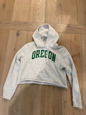 Oregon Ducks Retro Crop Hoodie